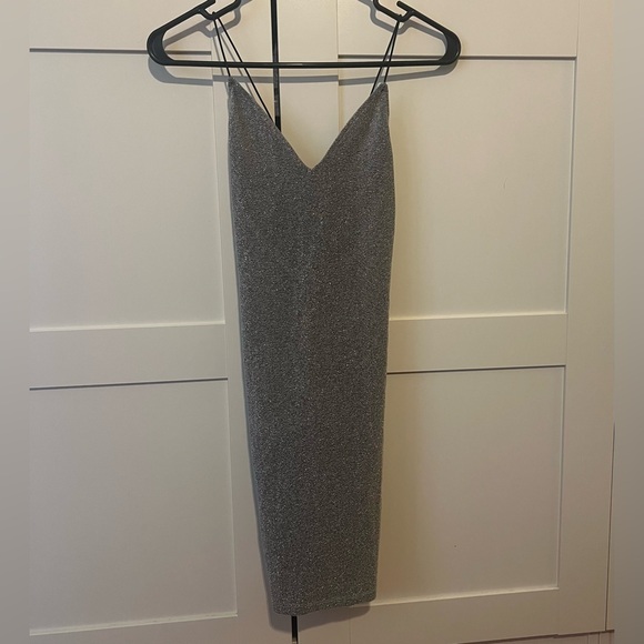 Divided Dresses & Skirts - Divided H&M Shimmering Silver/Gray Mini Dress